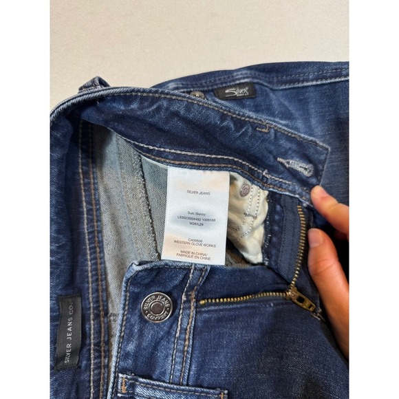Silver Jeans Co. Suki Skinny Dark Wash Denim Jeans Womens 26X29 - Picture 5 of 5